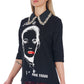 Black Cotton Women Sweater