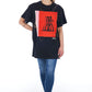 Black Cotton Women T-Shirt
