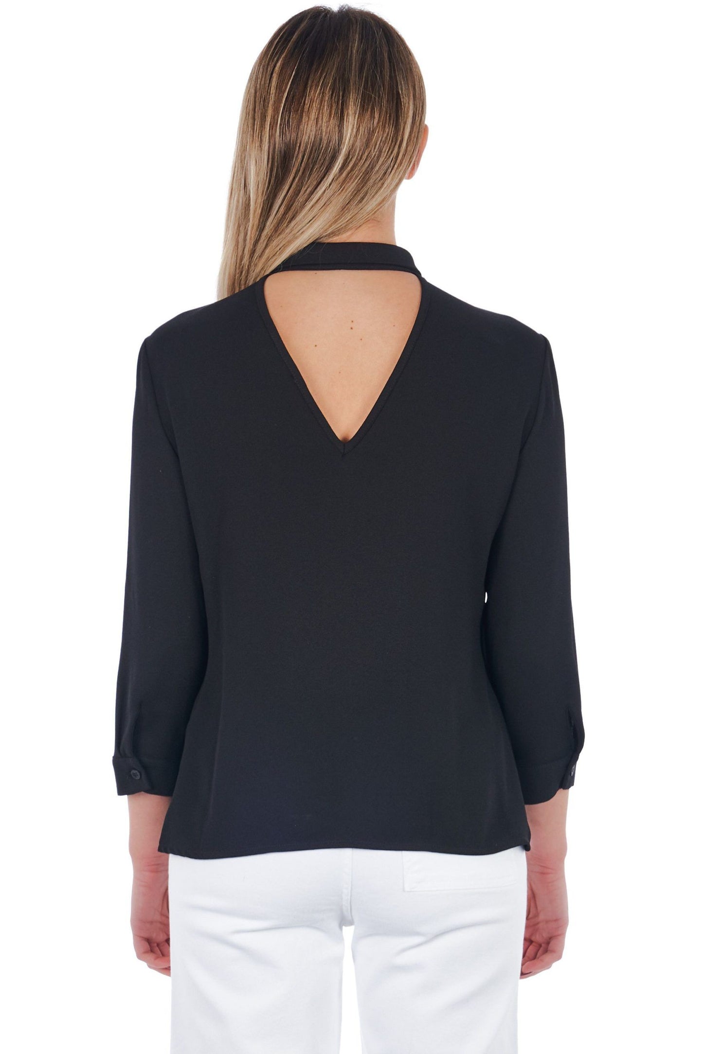 Black Polyester Women Shirt