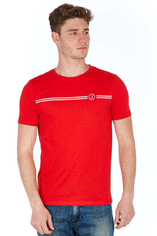 Red Cotton Men T-Shirt