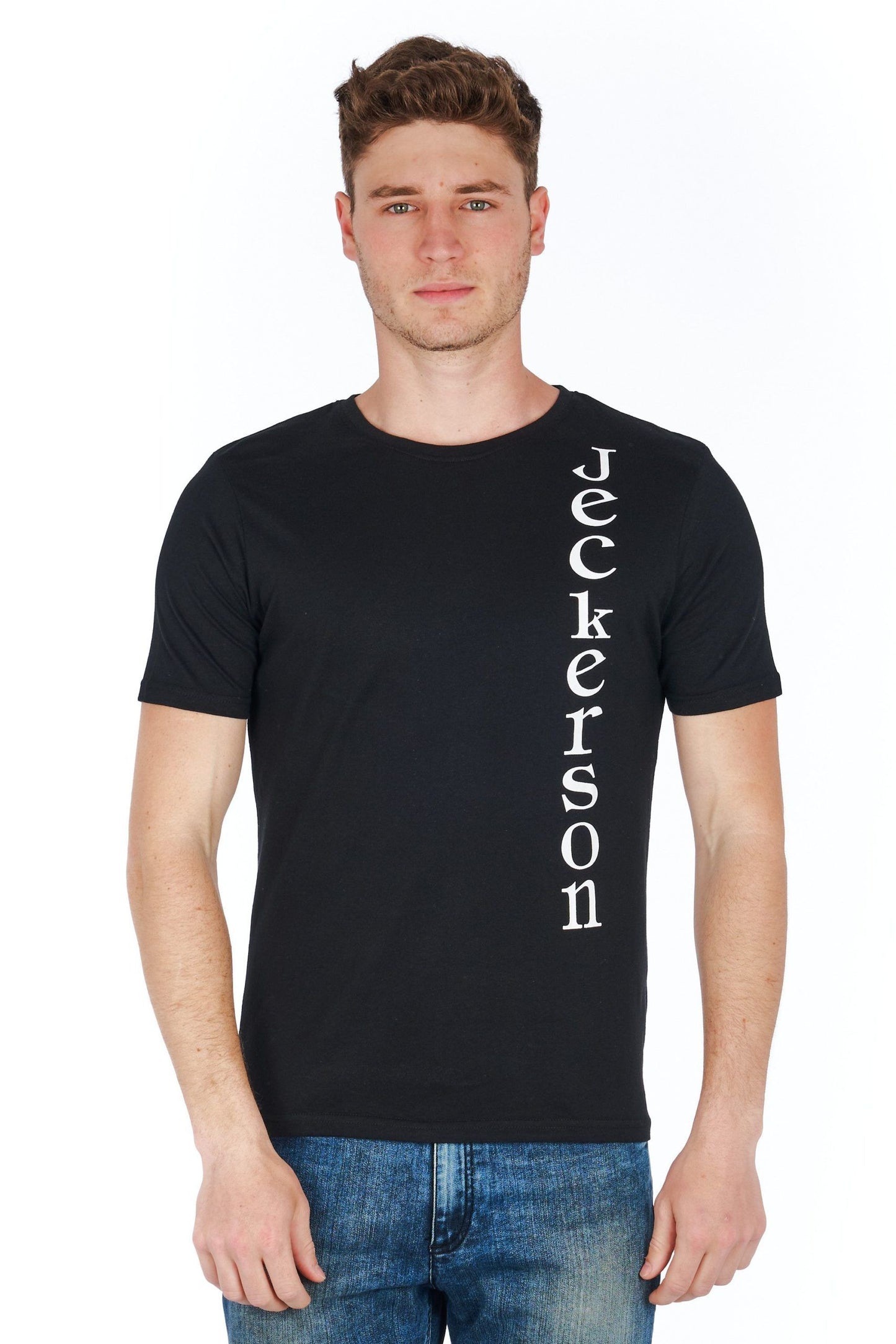 Black Cotton Men T-Shirt