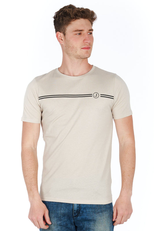 Silver Cotton Men T-Shirt