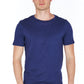 Blue Cotton Men T-Shirt