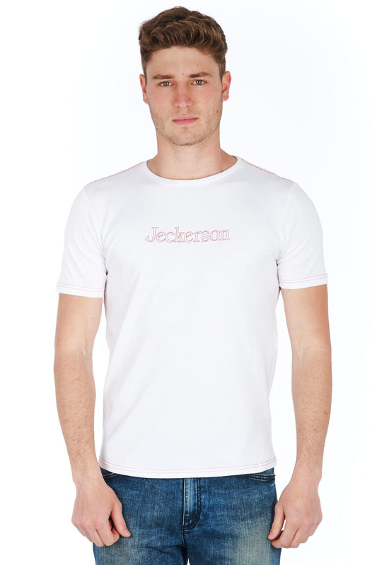 White Cotton Men T-Shirt