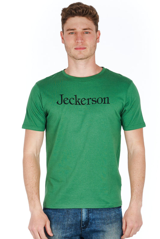 Green Cotton Men T-Shirt