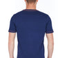 Blue Cotton Men T-Shirt