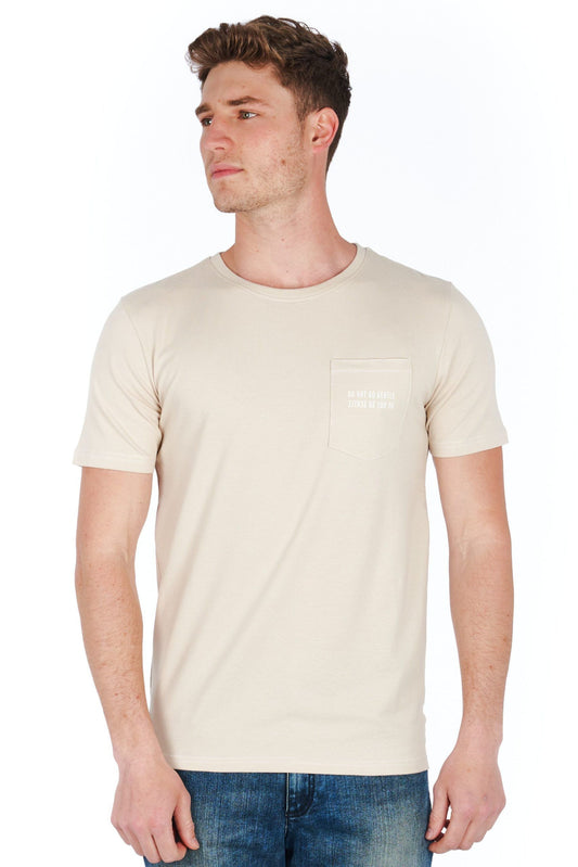 Silver Cotton Men T-Shirt