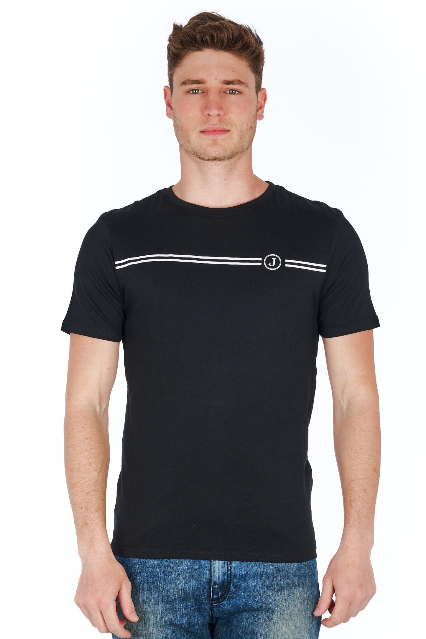 Black Cotton Men T-Shirt