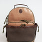 Beige Leather Men Backpack