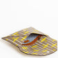 Beige Leather Women Clutch