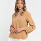 Beige Viscose Women Shirt