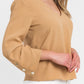 Beige Viscose Women Shirt