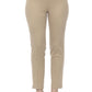 Beige Cotton Women Pant