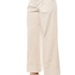 Beige Cotton Women Palazzo Pants