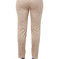 Beige Cotton Women Pants