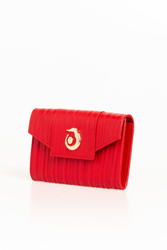 Red Leather Women Wallet