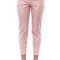 Pink Cotton Women Ankle Trouser
