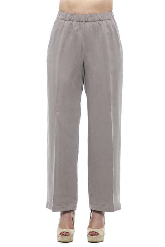 Beige Tencel Women Palazzo Pant