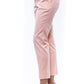 Pink Cotton Women Ankle Trouser