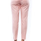 Pink Cotton Women Ankle Trouser