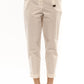 Beige Cotton Women Pant