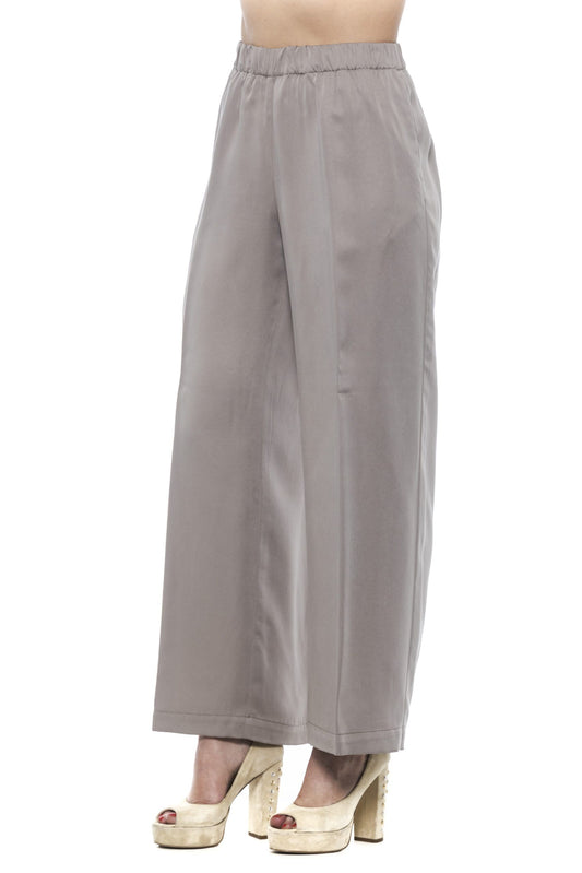Beige Tencel Women Palazzo Pant