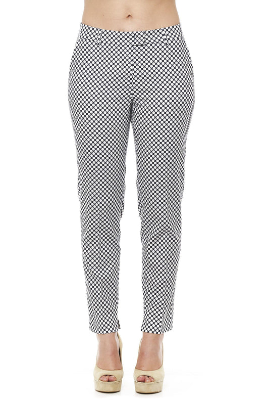Blue Cotton Women Pants