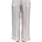 Beige Viscose Women Palazzo Pants