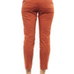 Orange Cotton Women Trouser
