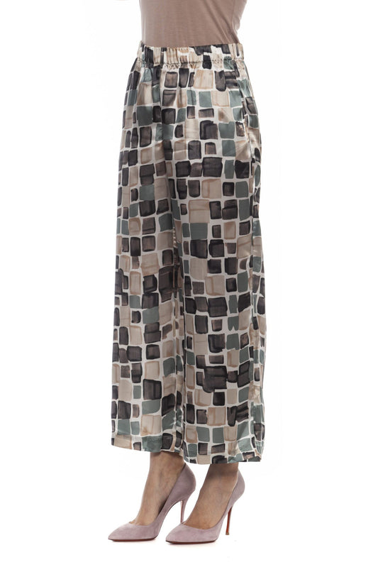 Multicolor Polyester Women Palazzo Pants