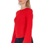 Red Polyester Women Blouse