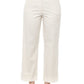 Beige Cotton Women Palazzo Pant