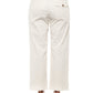 Beige Cotton Women Palazzo Pant