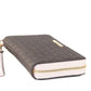 Jet Set Travel Large Brown Signature Pink Continental Wrist Wallet