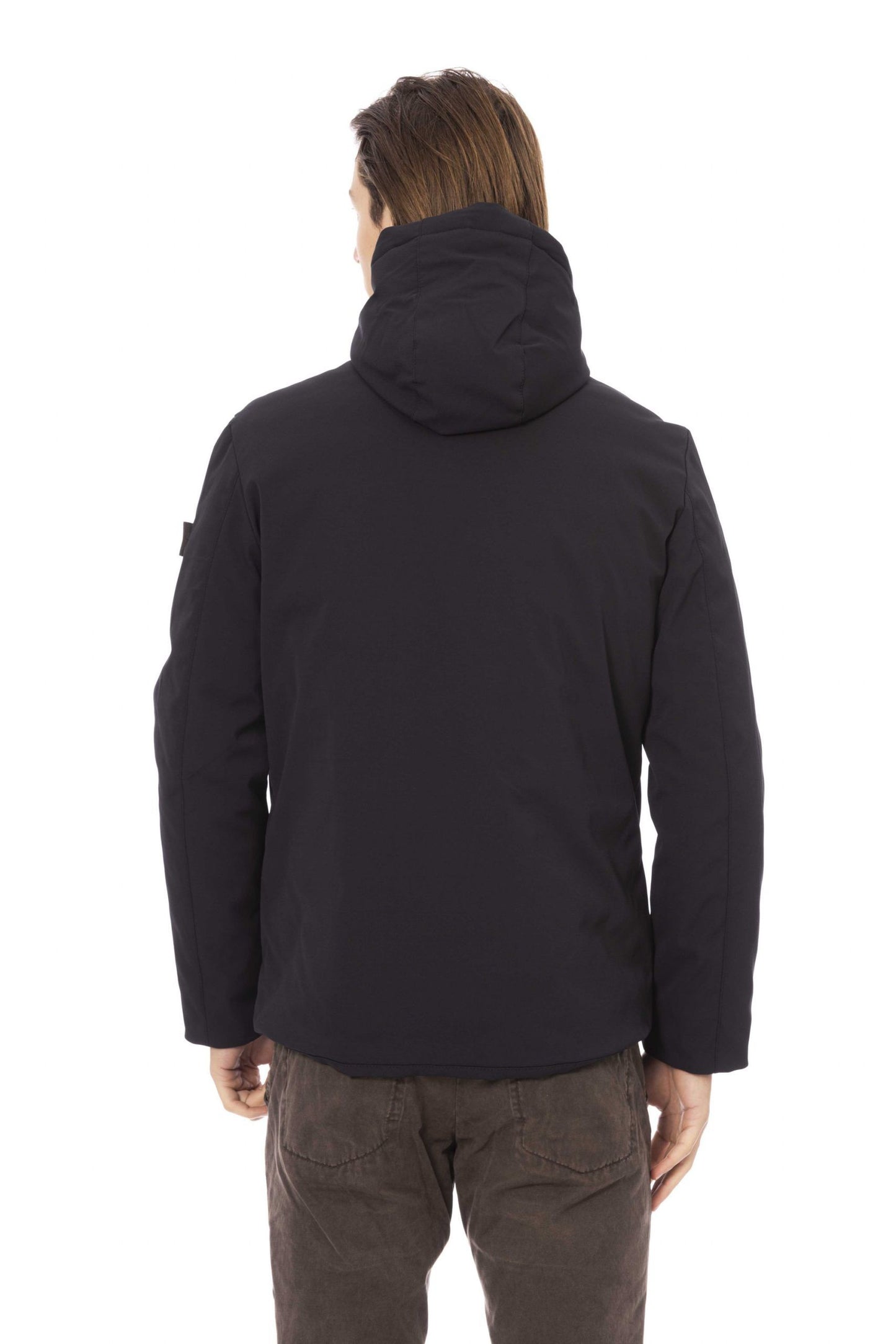 Blue Polyester Men Jacket