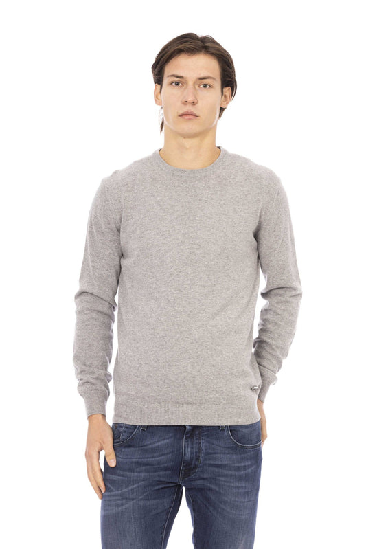 Gray Wool Men Sweater
