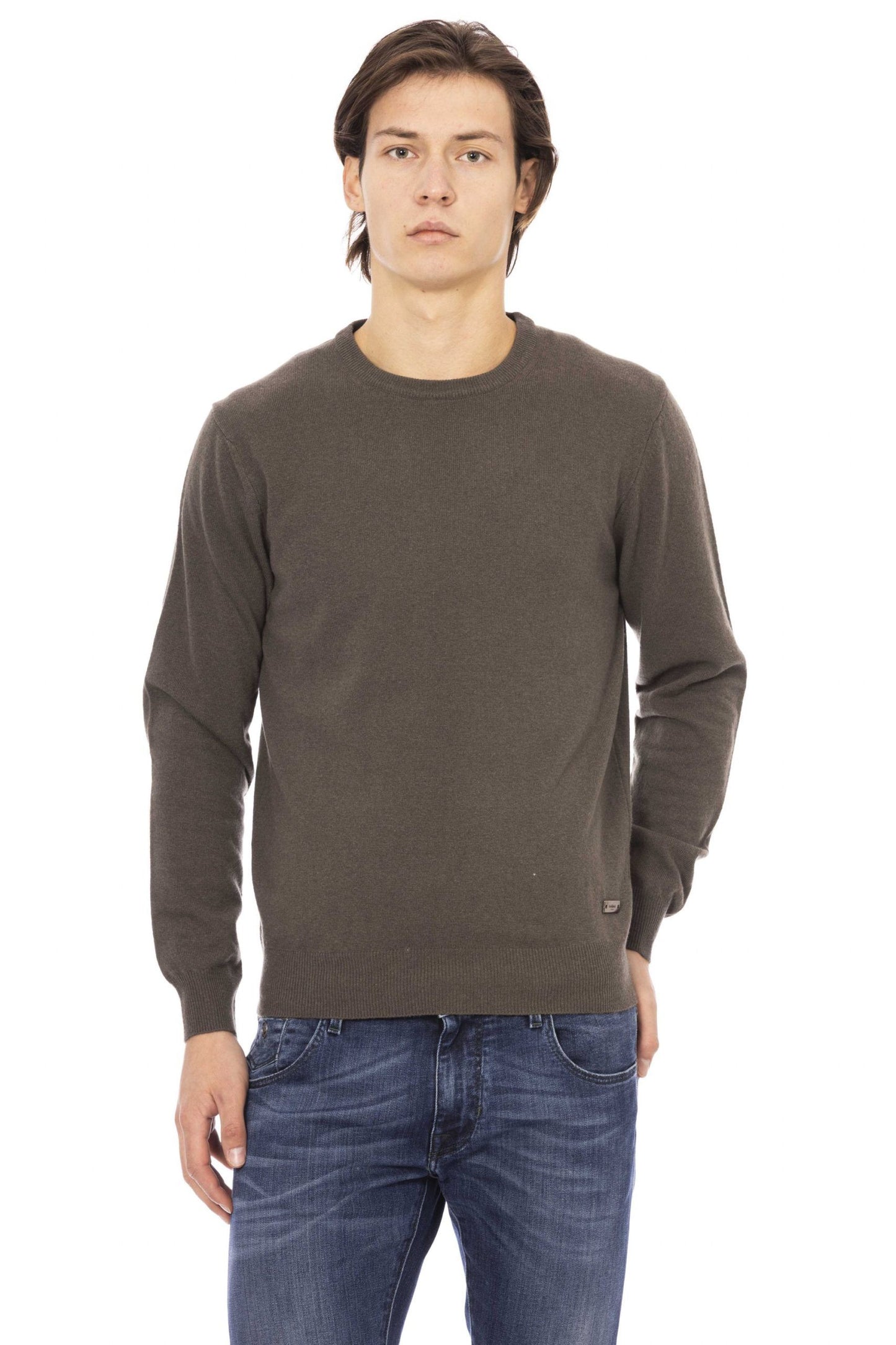 Green Wool Men Sweater