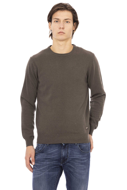 Green Wool Men Sweater