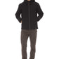 Black Polyester Men Jacket