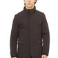 Brown Polyester Men Jacket