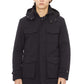 Blue Polyester Men Jacket
