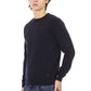 Blue Wool Men Sweater