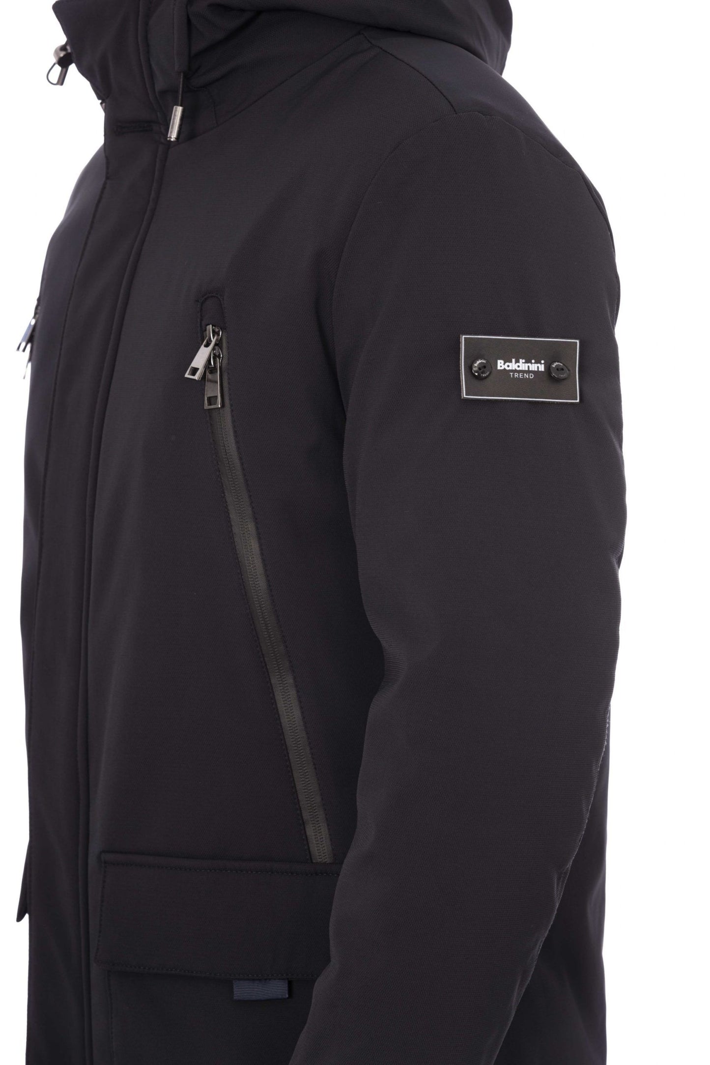 Blue Polyester Men Jacket