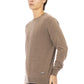 Beige Wool Men Sweater