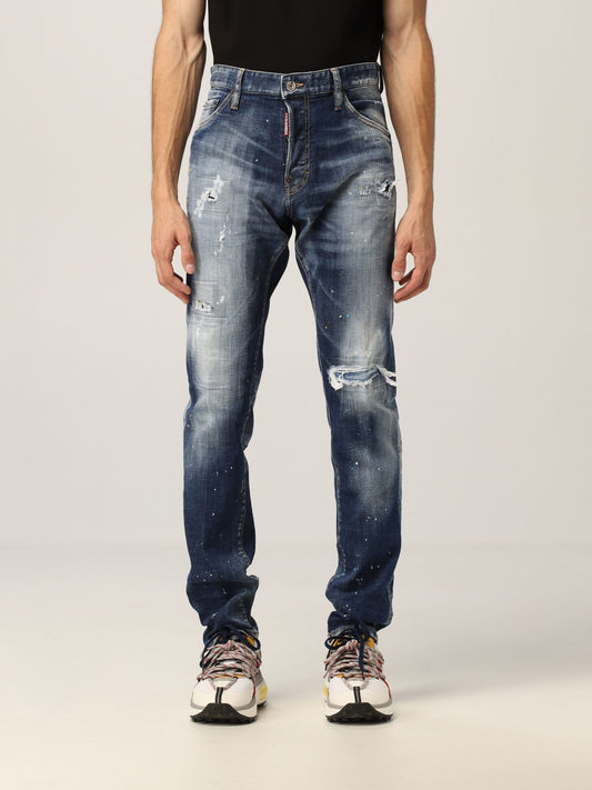 Blue Cotton Men Jeans