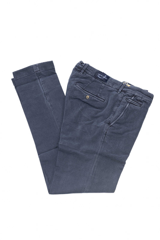 Blue Cotton Men Chino Trouser