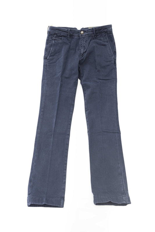 Blue Cotton Men Chino Trouser