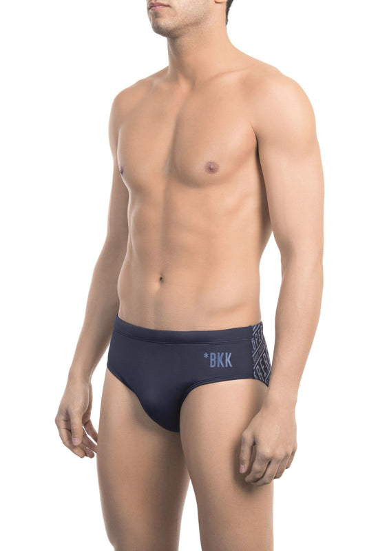 Blue Polyamide Men's Swimwear