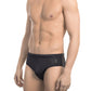 Black Polyamide Men Swimwear