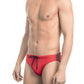 Red Polyamide Men's Swimwear